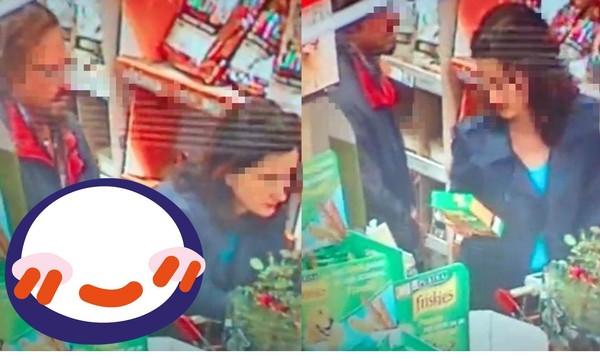 熟女推購物車逛超市　監視器直擊1男同步在她身後「老漢推車」。（圖／翻攝自Live Leak網站）