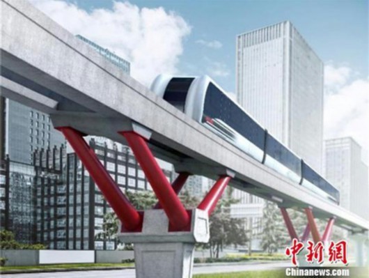 ▲內嵌式中低速磁浮列車。（示意圖／翻攝中新網）
