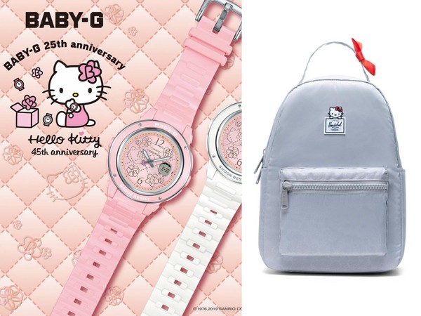 ▲BABY-G、Herschel Supply聯名Hello Kitty（圖／翻攝自babyg.casio.com、herschel.com）