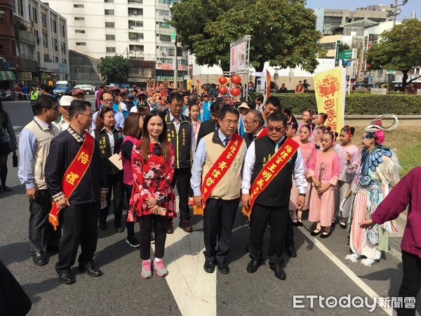 ▲台南市政府2月16日上午在台灣府城迎春門（大東門城）盛大舉辦「己亥年台南市迎春禮民俗活動暨踩街嘉年華」。（圖／記者林悅攝，下同）