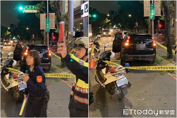 ▲▼永和高中生跳13樓墜落！休旅車停等紅燈　車頂「碰」一聲遭砸。（圖／記者陳豐德攝）