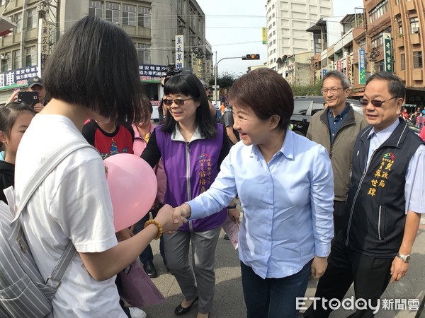 ▲台中市長盧秀燕出席東勢新丁粄節。（圖／記者陳玉攝）