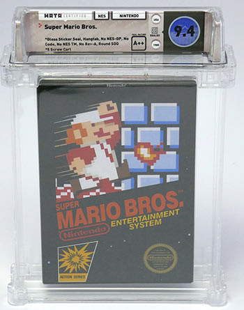 ▲▼任天堂紅白機「超級瑪利歐兄弟」（Super Mario Brothers）遊戲卡匣。（圖／翻攝Heritage Auctions）