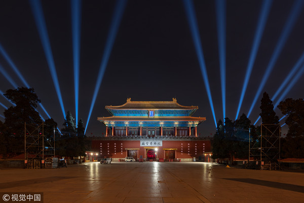 ▲▼北京紫禁城「上元之夜」活動元宵節上演，現場燈光測試中。（圖／CFP）
