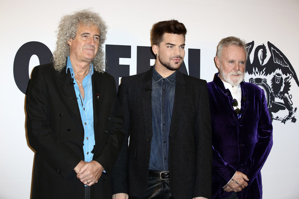 皇后合唱團布萊恩梅（Brian May）、羅傑泰勒（Roger Taylor）、亞當藍伯特（Adam Lambert）。（圖／達志影像／美聯社）