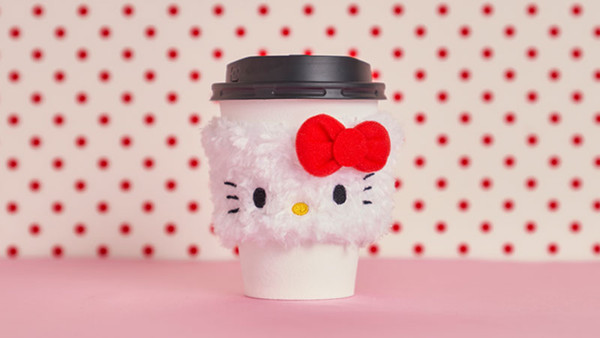▲▼日本LAWSON推Hello Kitty杯套和包子。（圖／翻攝自LAWSON官網）