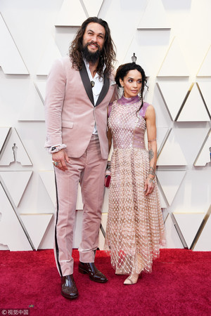 ▲▼奧斯卡，《水行俠》男主角傑森摩莫亞（Jason Momoa）、老婆莉薩博內特。（圖／CFP）