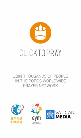 ▲▼梵蒂岡推出的手機禱告APP「Click to Pray」（可立刻祈禱）中文版正式上線。（圖／翻攝自「Click to Pray」APP）