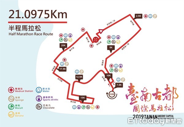 ▲台南古都馬拉松競賽3日開跑，台南市警二分局實施交通疏導，請民眾注意。（圖／記者林悅翻攝，下同）