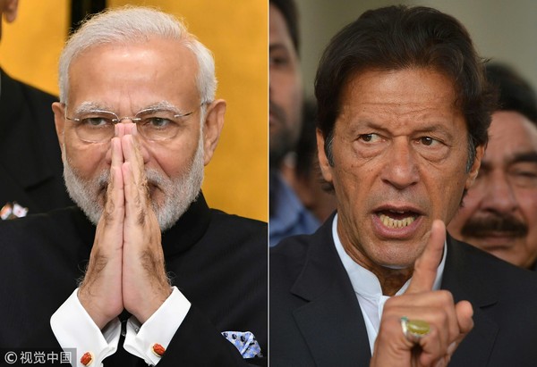 ▲▼印度總理莫迪（左）與巴基斯坦總理伊姆蘭汗（右）。（圖／CFP）