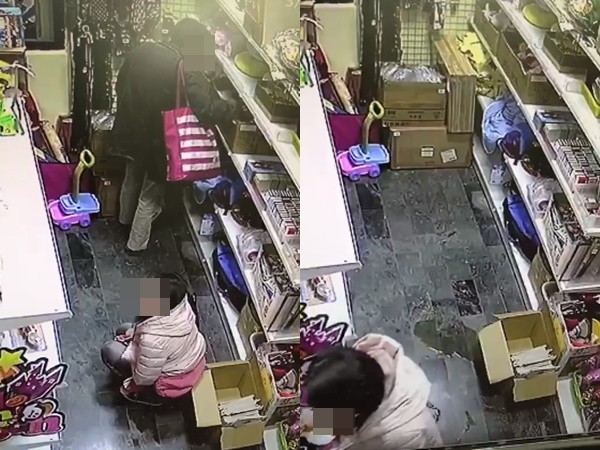 ▲▼新北女進店秒蹲下！大玩「放尿play」男伴緊盯…店家見180秒畫面崩潰（圖／翻攝爆料公社）