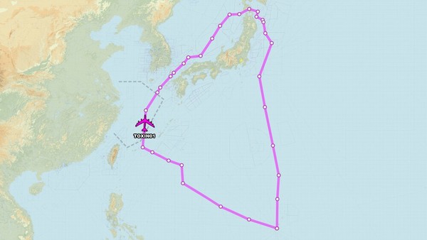 ▲▼美軍2架B-52轟炸機進入東海、南海。（圖／翻攝Twitter／Aircraft Spots）