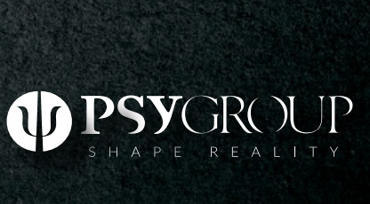 Psy Group的公司商標上的標語是「塑造現實」（網路截圖，psy group）