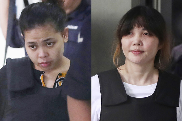 ▲▼ 被指控暗殺金正男的印尼籍25歲女艾莎（Siti Aisyah）和越南籍29歲女段氏香（Doan Thi Huong）。（圖／達志影像／美聯社）
