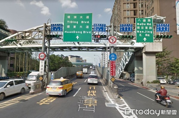 ▲▼上班日下午5時到7時，松隆路口前地下道往北車流僅能上正氣橋。（圖／翻攝自GoogleMaps）