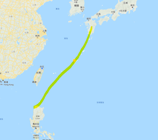 ▲▼美軍從日本到菲律賓以及東南亞各地的航路。（圖／翻攝自google地圖）