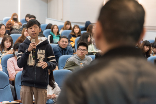 ▲▼ 侯友宜於世新談「從警轉政」的人生歷程。（圖／世新大學提供）