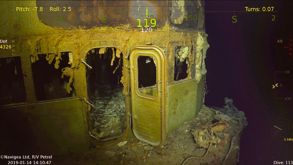 ▲▼二戰美軍航母「胡蜂號」（USS Wasp CV-7）遺骸。（圖／翻攝自Paul Allen官方網站）