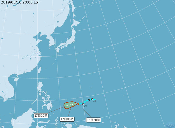 ▲▼有颱風誕生了？4號熱帶低壓「大顆圓仔」腳下西漂　全台飆30℃下周2波變天。（圖／中央氣象局）