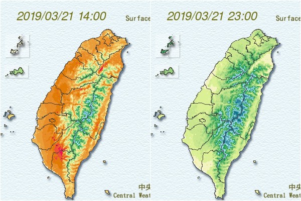 ▲▼春分降10℃回冬！3天2波冷空氣+強降雨　「一早醒來很有感」變天驟探16℃。（圖／中央氣象局）