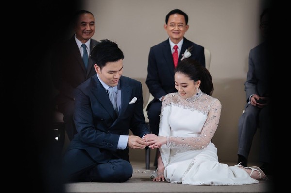 ▲▼泰國流亡前總理戴克辛的小女兒貝東丹在香港辦婚宴。（圖／翻攝自盈拉臉書）