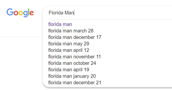 ▲▼「佛羅里達州男子挑戰」（Florida Man Challenge）。（圖／Google）