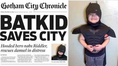 5歲癌童想當蝙蝠俠　萬人串通「舊金山變高譚市」　如今戰勝病魔成真英雄