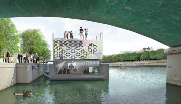 ▲巴黎藝術中心將以漂浮的形式出現在塞納河上 。（圖／fluctuart.fr）