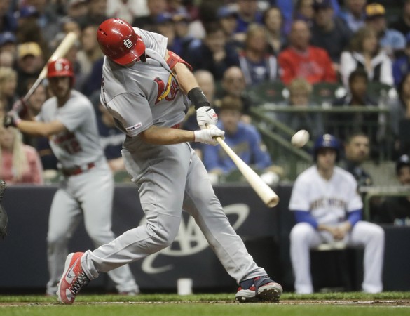 ▲紅雀「雀王」葛斯密特轟三響砲。（圖／達志影像／美聯社）