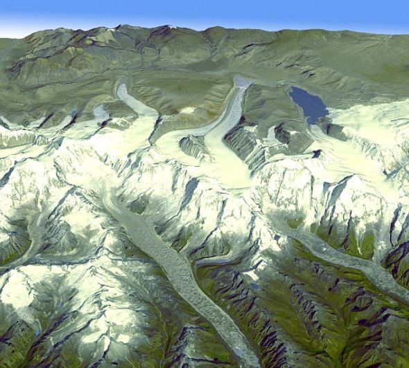 喜马拉雅山脉3d地图图片