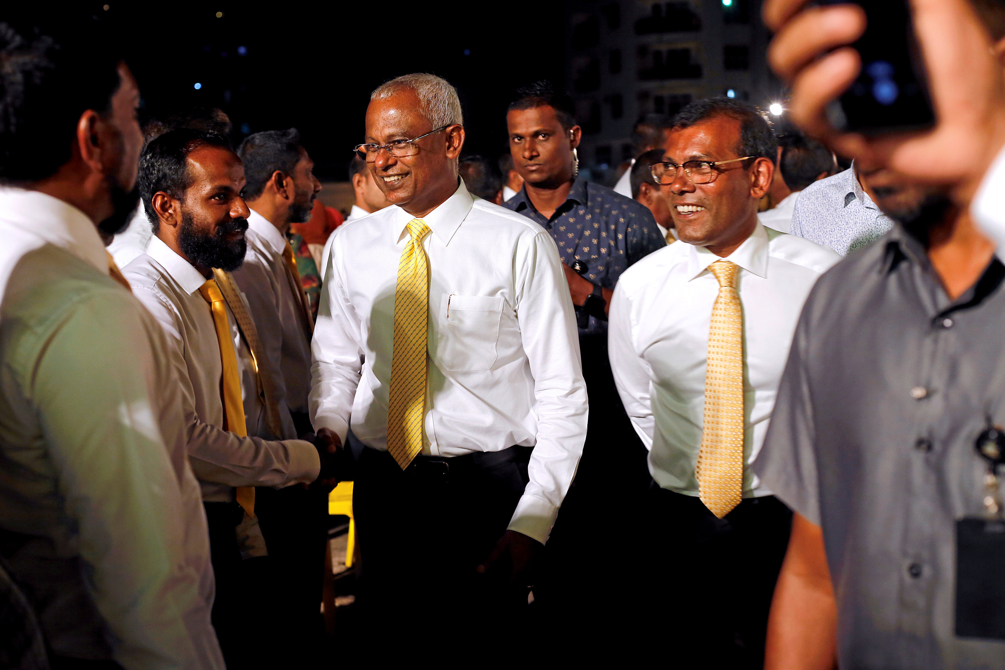 ▲▼馬爾地夫現任總統薩利赫（Ibrahim Mohamed Solih）及納希德（Mohamed Nasheed）。（圖／路透社）