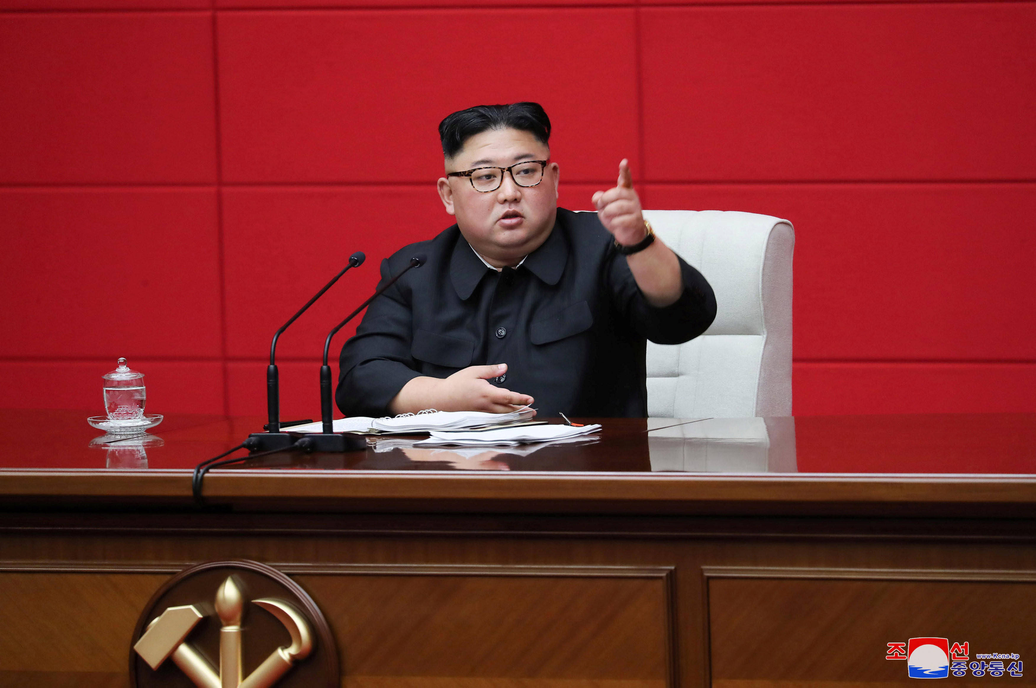 ▲▼北韓最高人民會議，金正恩再度被推舉為國務委員會委員長  。（圖／路透社）