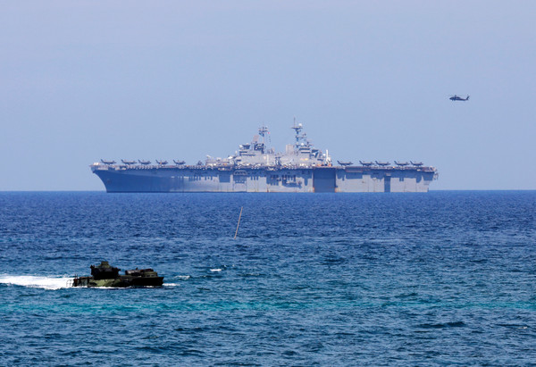 ▲▼美軍胡蜂號,胡蜂級兩棲突擊艦,USS Wasp。（圖／路透社）