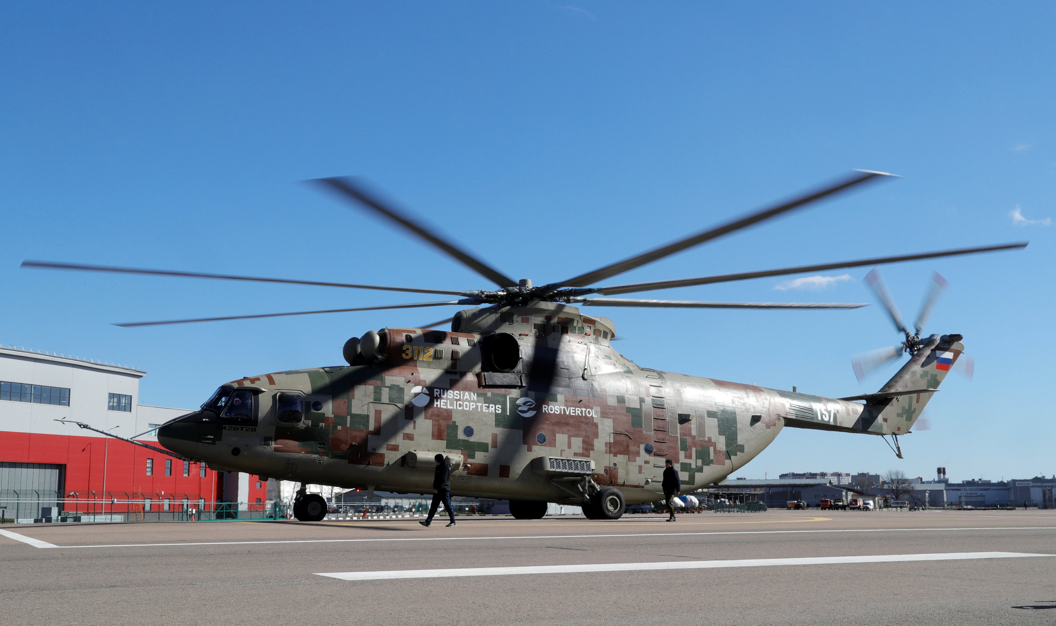 ▲圖為俄羅斯直升機製造公司研製的米-26T2V重型直升機。（圖／路透社）