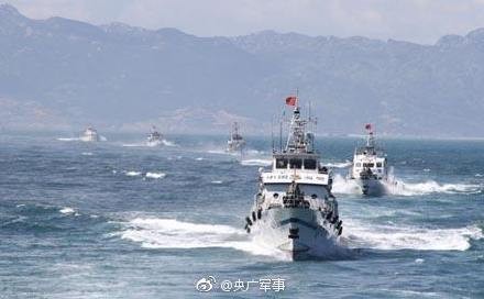 ▲中國海警出動船艦巡航釣魚台。（圖／翻攝自央廣軍事）