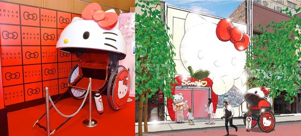 ▲▼東京淺草三麗鷗專賣店,Hello Kitty人力車。（圖／翻攝自dtimes） 
