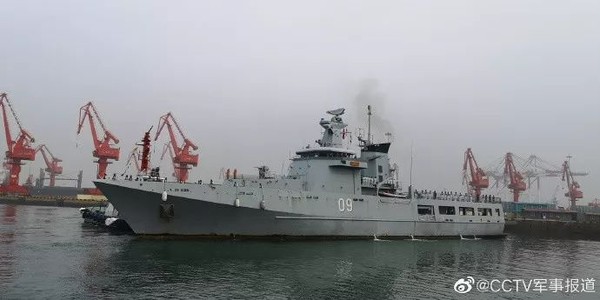▲汶萊皇家海軍達魯塔克瓦號巡邏艦。（圖／翻攝自微博CCTV軍事報導）