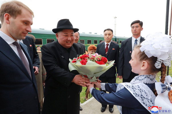 ▲▼普金會, 金正恩抵達海參崴。（圖／路透社） 