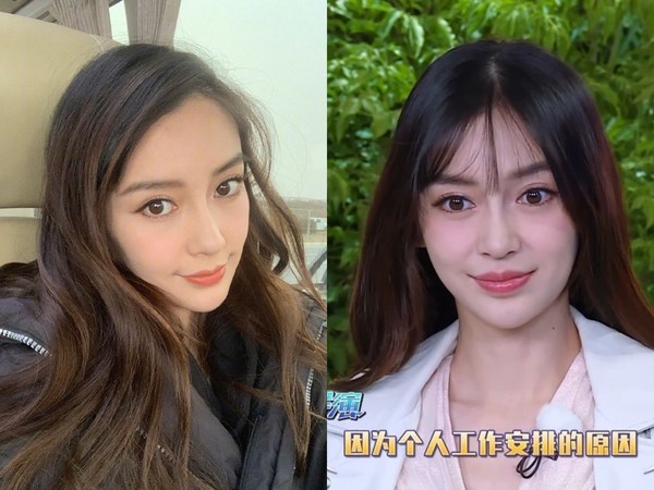 ▲▼Angelababy《奔跑吧》登場，特寫畫面被質疑開眼角。（圖／翻攝自微博／Angelababy、娛聞少女）