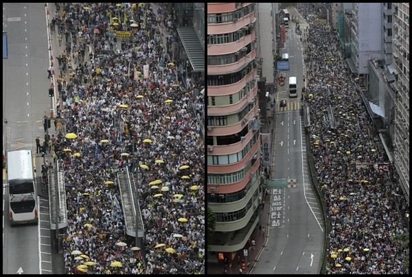 ▲▼香港民眾上街反對修訂《逃犯條例》。（圖／達志影像／美聯社）