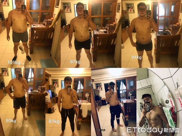 ▲▼    百斤胖男半年鏟肉26公斤        。（圖／網友Worlee Chen授權使用）