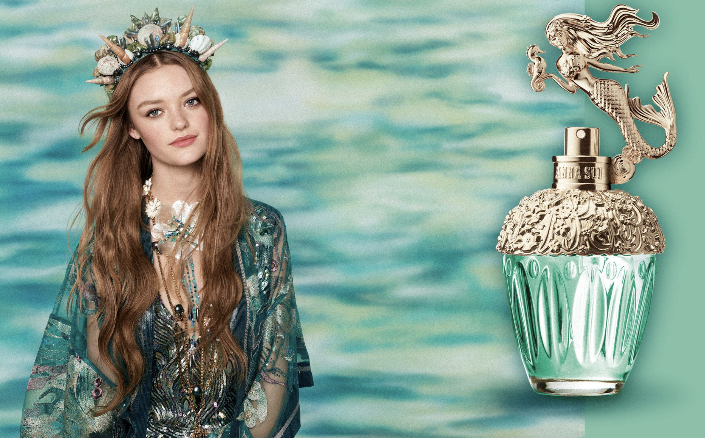 Fantasia anna sui. Anna sui Mermaid. Fantasia Mermaid. Анна суи Русалка. Духи фантазия с русалкой.