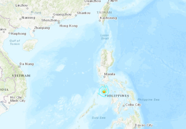 ▲▼ 菲律賓4日上午9時5分發生規模5.7地震。（圖／翻攝自USGS網站）