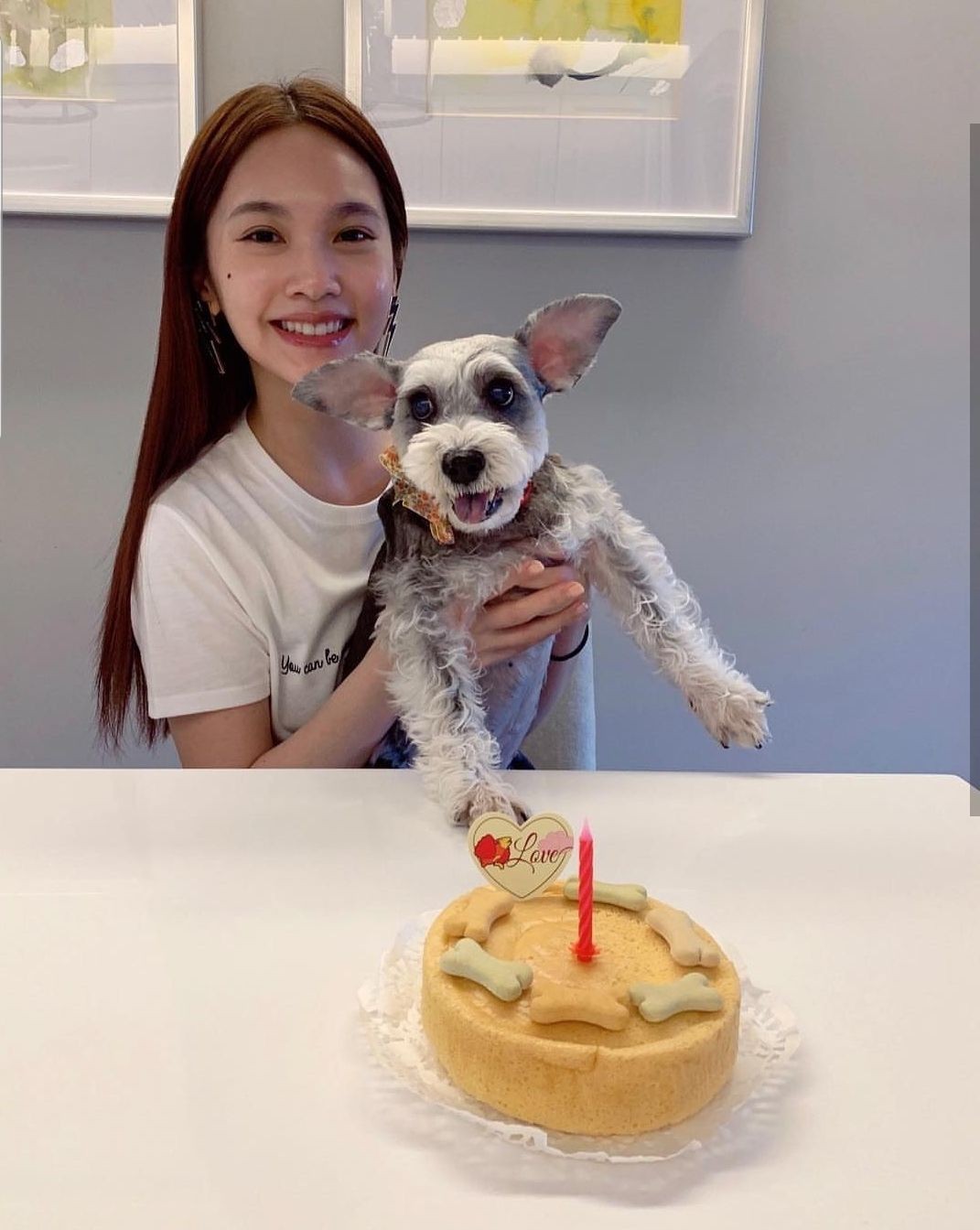 ▲▼楊丞琳5日幫愛犬Yumi慶祝14歲生日。（圖／翻攝自IG／楊丞琳）