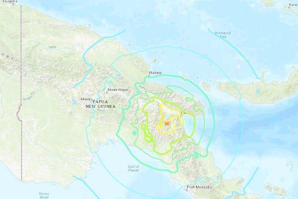 ▲▼巴布亞紐幾內亞地震。（圖／USGS）