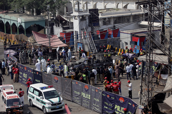 ▲▼ 巴基斯坦第二大城拉哈爾（Lahore）當地8日上午發生爆炸，至少造成8死25傷。（圖／路透）