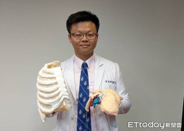 ▲3d列印胸腔手術教具。（圖／三總提供）