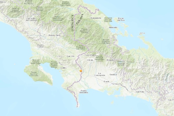 ▲▼巴拿馬發生地震。（圖／USGS）