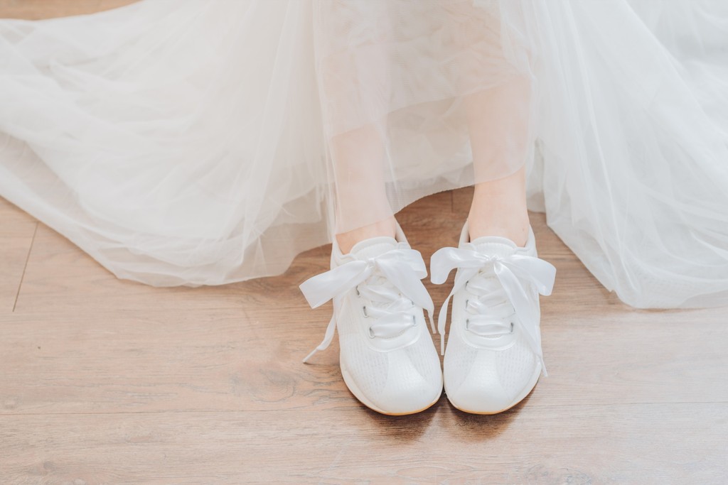 ▲Le coq sportif（公雞牌）2019婚紗球鞋。（圖／滿心提供）