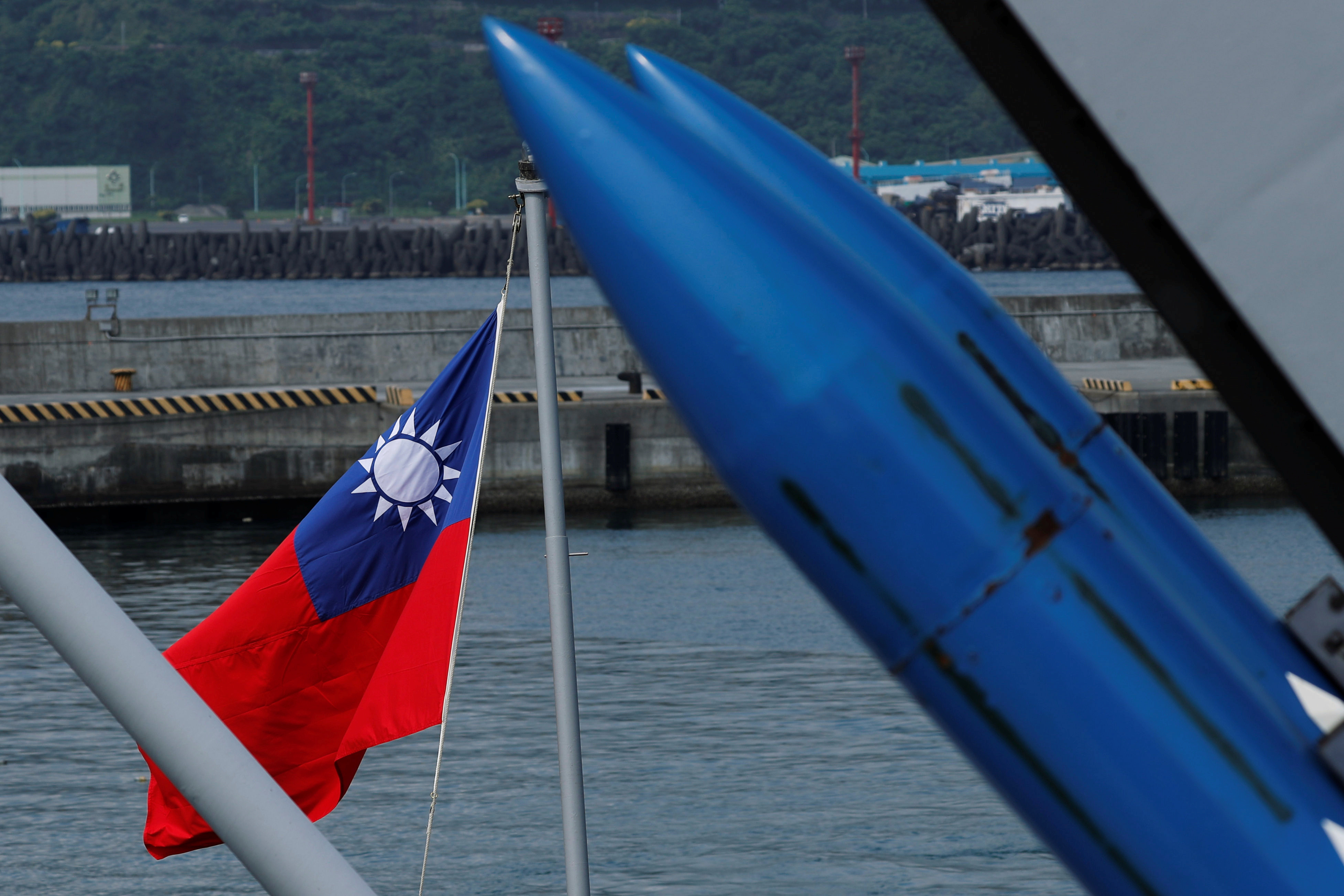 ▲台灣國旗，中華民國國旗。（圖／路透社）